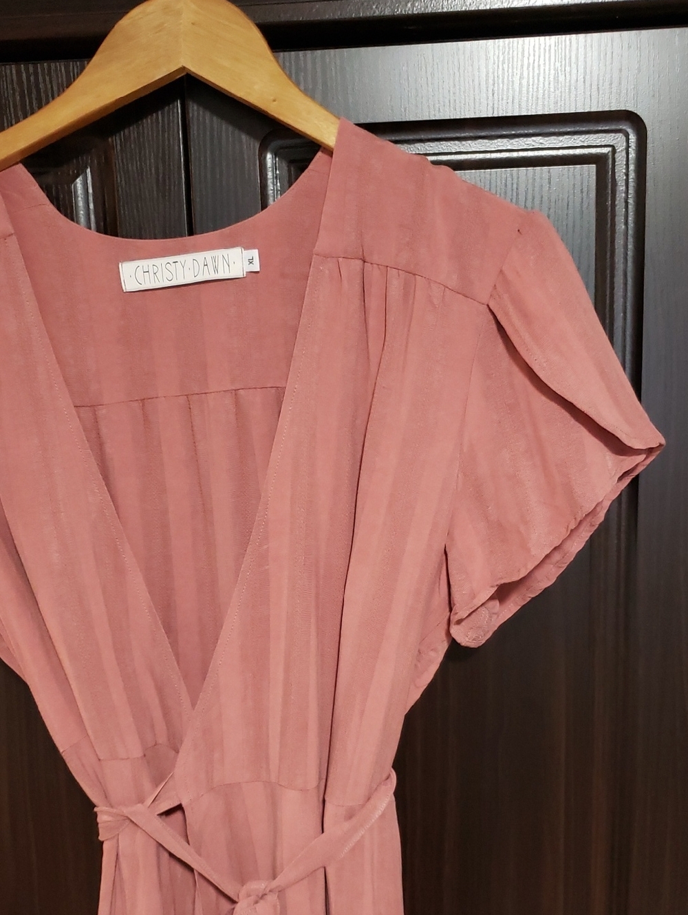 RARE EUC Christy Dawn Autumn Wrap Dress In "Dusty Mauve", Size XL - Picture 6 of 12